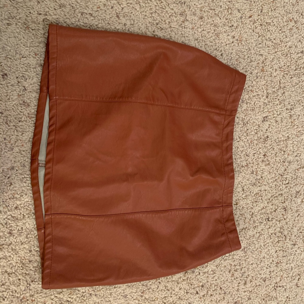 Faux leather skirt